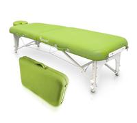 QUIRUMED Camilla shiatsu Plegable de Madera 211 x 60 cm Verde Pistacho