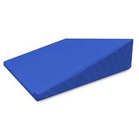 QUIRUMED Cojín cuña, Medidas 40 x 50 x 13 cm, Color Azul, Ergonómico, Polipiel, Relleno Flexible, Cojín Masaje, Fisioterapia, Apoyo para la Espalda