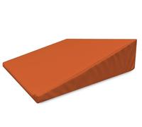 QUIRUMED Cojín cuña, Medidas 40 x 50 x 13 cm, Color Naranja, Ergonómico, Polipiel, Relleno Flexible, Cojín Masaje, Fisioterapia, Apoyo para la Espalda