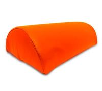 QUIRUMED Cojín Medio Cilindro, Medidas 30 x 18 cm, Color Naranja, Ergonómico, Polipiel, Relleno de Espuma, Cojín Masaje, Fisioterapia