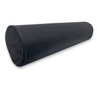 QUIRUMED Cojín Rodillo, 55 x 15 cm, Color Negro, Polipiel, Relleno de Espuma, para Yoga, para Fitness, para Masaje