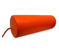 QUIRUMED Cojín Rodillo, 55 x 20 cm, color Naranja, Polipiel, Ergonómico, Relleno de espuma, para Yoga, para Fitness, para Masaje