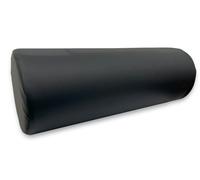 QUIRUMED Cojín Rodillo, 55 x 20 cm, color Negro, Polipiel, Ergonómico, Relleno de espuma, para Yoga, para Fitness, para Masaje