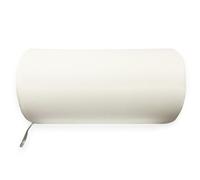 QUIRUMED Cojín Rodillo, 55 x 30 cm, color Blanco, Polipiel, Relleno de espuma, para Yoga, para Fitness, para Masaje