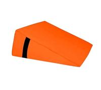 QUIRUMED Cojín Triangular, Medidas 28 x 30 x 13 cm, Color Naranja, Ergonómico, Polipiel, Relleno Flexible, Cojín Masaje, Fisioterapia, Apoyo para la Espalda
