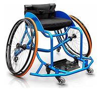 QUIRUMED Silla de ruedas de baloncesto, Silla de ruedas deportiva, Aluminio, Cinturón de posicionamiento, Asiento acolchado, Autopropulsable, Hasta 100 kg