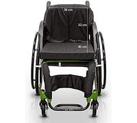 QUIRUMED Silla de ruedas para deportes, Ligera, Ergonómica, Aluminio esmaltado, Freno de mano, liberación rápida, Cinturón de seguridad, 74 x 62 x 79 cm