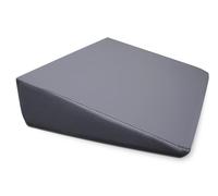 QUIRUMED WELLCORE Cojín cuña para Masaje, 40 x 55 x 13 cm, Polipiel, Desenfundable, Rellenos de Espuma, para Yoga, para Fitness, Ergonómico, Plata