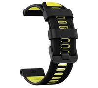 Quirxio Correa de reloj de 22 mm para Garmin Forerunner 965/Forerunner 955/Forerunner 945/Forerunner 935, bandas de repuesto de silicona suave de 22 mm(Black yellow)
