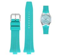 Quirxio Correa de reloj de goma FKM Fluoro para la colección Citizen TSUYOSA NJ0150 NJ0151ME, pulsera colorida para hombres y mujeres(Cyan-blue)