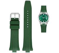 Quirxio Correa de reloj de goma FKM Fluoro para la colección Citizen TSUYOSA NJ0150 NJ0151ME, pulsera colorida para hombres y mujeres(Dark Green)