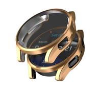 Quirxio Funda de reloj de TPU suave para Samsung Watch 5, 40mm, con Protector de pantalla para Galaxy Watch 5, 44mm, cubierta de parachoques todo incluido(Rose gold,Watch 5 40mm)