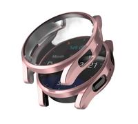 Quirxio Funda de reloj de TPU suave para Samsung Watch 5, 40mm, con Protector de pantalla para Galaxy Watch 5, 44mm, cubierta de parachoques todo incluido(Pink,Watch 5 40mm)