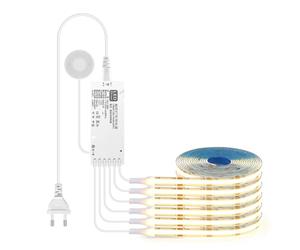 Quisiete Tira LED COB Regulable con Sensor Táctil Debajo del Gabinete, Adecuada para Dormitorio, Armario, Contorno de Cocina Interior, Enchufe de la UE
