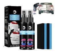 Quita Arañazos Coche,2pcs 100ml Car Scratch Remover,Reparador Arañazos Profundos Coche,Eliminador Quitar Arañazos Coche Vehículos,Spray Arañazos Coche,con Esponja De Limpieza