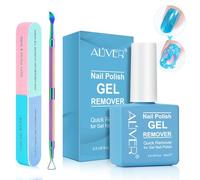 Quitaesmalte Gel 15 ml con Lima de Uñas y Empujador de Cutícula, Removedor Esmalte Semipermanente, Permanentes para Uñas, Elimina Fácil y Rápidamente el Esmalte en 3-5 Minutos, No Daña las Uñas