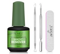 Quitaesmalte Gel con Empujador de Cutícula y Lima de Uñas, Removedor Esmalte Semipermanente, Permanentes para Uñas, Elimina Fácil y Rápidamente el Esmalte en 3-5 Minutos, No Daña las Uñas 15ml