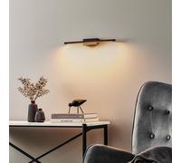 Quitani Aplique de pared LED Tolu, negro, anchura 45 cm