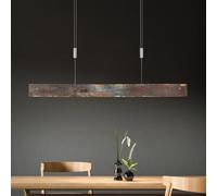 Quitani lámpara colgante LED Malu, oro oxidado, longitud 100 cm