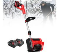 Quitanieves de dirección ajustable, soplador de nieve inalámbrico de 2200 rpm con 2 baterías, potente pala, pala quitanieves eléctrica para entradas de vehículos, escalones, patios, terrazas y acera