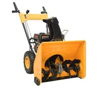 Quitanieves de gasolina 6,5 CV con ancho de 61 cm, sistema de limpieza de 2 niveles, alcance de salida de 11 m para entradas y pasarelas