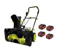Quitanieves Eléctrico a Batería Con Batería Y Cargador, Ancho De Trabajo De 50 Cm, Altura De Nieve De 25 Cm, Distancia De Lanzamiento De 8 M, Tolva De Descarga Ajustable a 180°, Quitanieves 4batteries