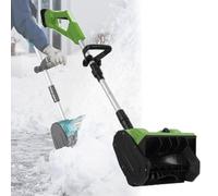 Quitanieves eléctrico de Mano inalámbrico, Pala quitanieves eléctrica, con 2 baterías y Cargador, soplador de Nieve Plegable, Verde