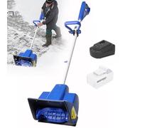 Quitanieves inalámbrico, Pala quitanieves a batería de 24 V y 4 Ah, 30 cm de Ancho y 18 cm de Profundidad, Plegable, Alcance de 8 m con Interruptor de Seguridad, para Patio, terraza y Entrada de veh
