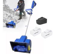 Quitanieves inalámbrico, Pala quitanieves a batería de 24 V y 4 Ah, 30 cm de Ancho y 18 cm de Profundidad, Plegable, Alcance de 8 m con Interruptor de Seguridad, para Patio, terraza y Entrada de veh