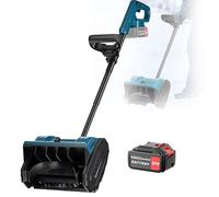 Quitanieves inalámbrico, quitanieves eléctrico de 650 W, barredora de nieve plegable de 33 000 rpm, ancho de limpieza de 30 cm, alcance de 8 m e interruptor de seguridad, pala quitanieves para quita