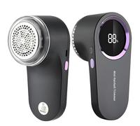Quitapelusas Electrico Quita Bolas de la Ropa, Pantalla LCD, Carga por Type-C, Cuchilla de 6 Hojas, Quita Pelusas Ropa Recargable Potente y Eficiente para Ropa y Muebles - Gris