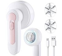Quitapelusas Electrico, Quita Pelusas para Ropa con 3 Cuchillas & USB, Rápido Portátil Quita Bolas de la Ropa Recargable Maquina Quitar Bolitas Ropa Quitapelusas Ropa para Sueter/Abrigo de Lana/Manta