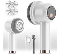 Quitapelusas eléctrico, Quita Pelusas removedor de Pelusas con 2 Cuchilla de Afeitar de Repuesto, afeitadora portátil de Tela para Ropa, Muebles, Ropa de Cama, Alfombra