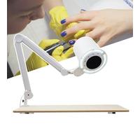 Quitapolvo De UñAs De Escritorio Universal, Con Base Fija De Escritorio/LáMpara Led Regulable Incorporada/Filtro Intercambiable/Soporte De Metal Ajustable,Version-1