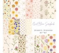 Quite Bloom Scrapbook: 20 Sheets Double Sided, 8.5" * 8.5", Craft Pad For Scrapbooking