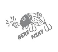 Quite Las Pegatinas Del Coche De Pesca, Pegatinas Removibles Autoadhesivas Impermeables Para Rascar(Glossy Gray,28x23cm)