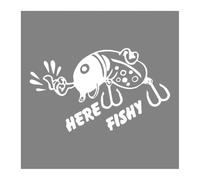 Quite Las Pegatinas Del Coche De Pesca, Pegatinas Removibles Autoadhesivas Impermeables Para Rascar(Glossy White,40x33cm)