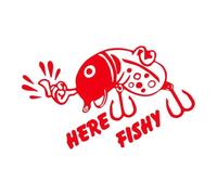 Quite Las Pegatinas Del Coche De Pesca, Pegatinas Removibles Autoadhesivas Impermeables Para Rascar(Glossy Red,40x33cm)