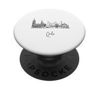 Quito Ecuador Horizonte Viaje Souvenirs Negro Paisaje Urbano PopSockets PopGrip Adhesivo