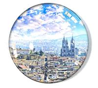 Quito Ecuador Imán de nevera nevera nevera congelador imán recuerdo decoración imán pegatina vidrio artesanía