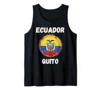 Quito Ecuador Retro Vintage Bandera Ecuatoriana Recuerdos Camiseta sin Mangas