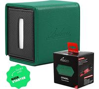 Quiver Time Citadel Caja Verde para Mazos para Cartas MTG y otros Juegos TCG - Caja Premium para Mazos Commander, Almacenaje para 100+ Cartas, Dados y Fichas, Divisor Personalizado, Cierre Magnético