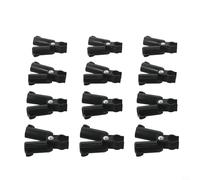 QuivyLivy Ayuda para plantas de crecimiento hacia arriba, clip de jardín de acero para primavera, clip de jardinería de plástico negro (16 mm)