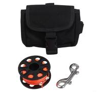 QuivyLivy Buceo marcador boya, Red Dive Float Sausage For Boats, Submarino Diver debajo de la bandera de señal, Nylon SMB con carrete de carrete de dedo, Boya de seguridad