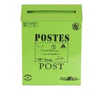 QuivyLivy Buzón vintage para montaje en pared, aspecto rústico europeo, garantiza un rendimiento resistente a la intemperie, construcción de hierro, 29 x 22 x 6 cm, decoración para el hogar y jardín