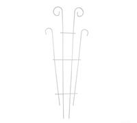 QuivyLivy Enrejado de metal para plantas trepadoras, estaca de soporte de jardín en forma de abanico de hierro resistente a la corrosión para macetas de interior, vides, verduras, flores, negro