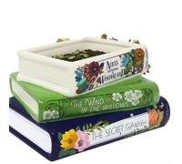 QuivyLivy Espacio pequeño, para amantes de los libros, contenedor de libros sintéticos, maceta de tapón extraíble, maceta novedosa
