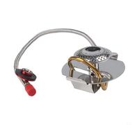 QuivyLivy Estufa de camping resistente al viento, estufa de gas portátil para senderismo, diseño de quemador dividido, estufa de cocina al aire libre de 3200 W con adaptador sin presión, acero