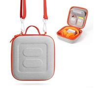 QuivyLivy Funda de transporte para reproductor de audio portátil, protección EVA, correa de hombro ajustable, 20 x 20 x 8 cm, color gris naranja, para uso en viajes (gris)