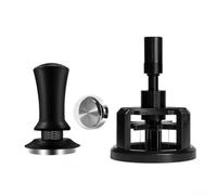 QuivyLivy Herramienta de aguja de distribución de café de altura ajustable de 51 mm, 53 mm, 58 mm, agitador de espresso de rotación de 360 grados con base magnética, accesorio de aleación de aluminio